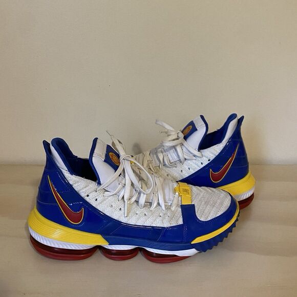 Nike Lebron 16 XVI ‘Superbron’ Red/White/Blue/ Yellow CD2451-100 Men’s Size 10.0